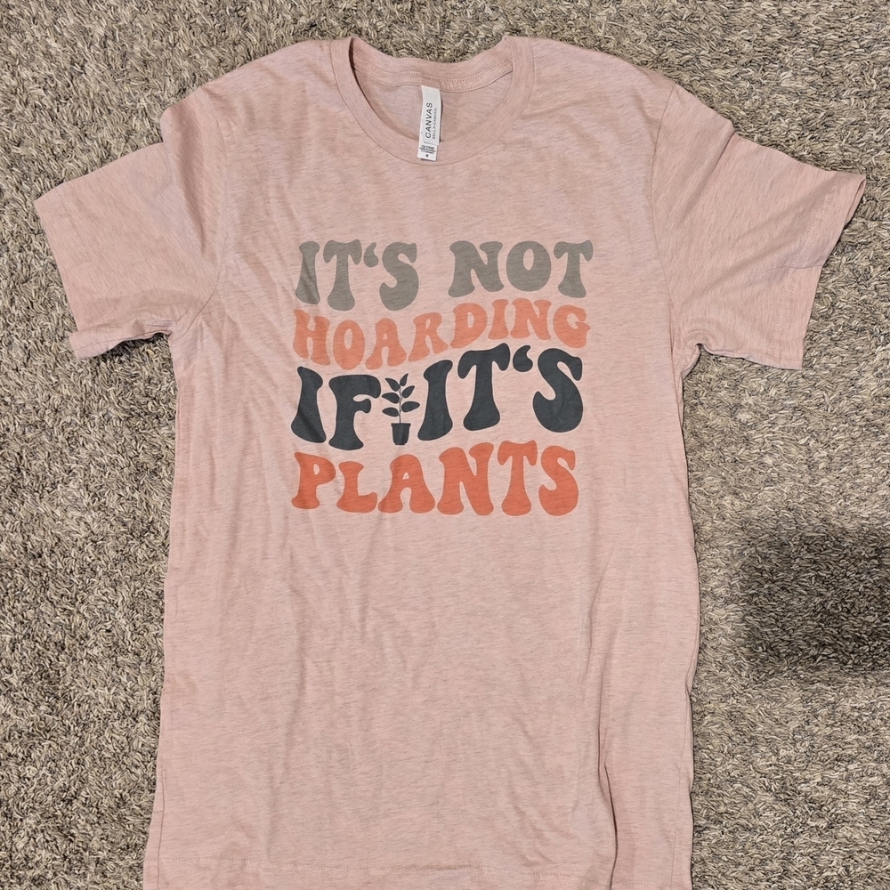 Pink Graphic Tee with Fun Plant Quote